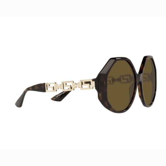 NEW VERSACE WOMEN'S SUNGLASSES VE4395 108/73 OVERSIZED HAVANA VE4395 BROWN - Picture 3 of 11